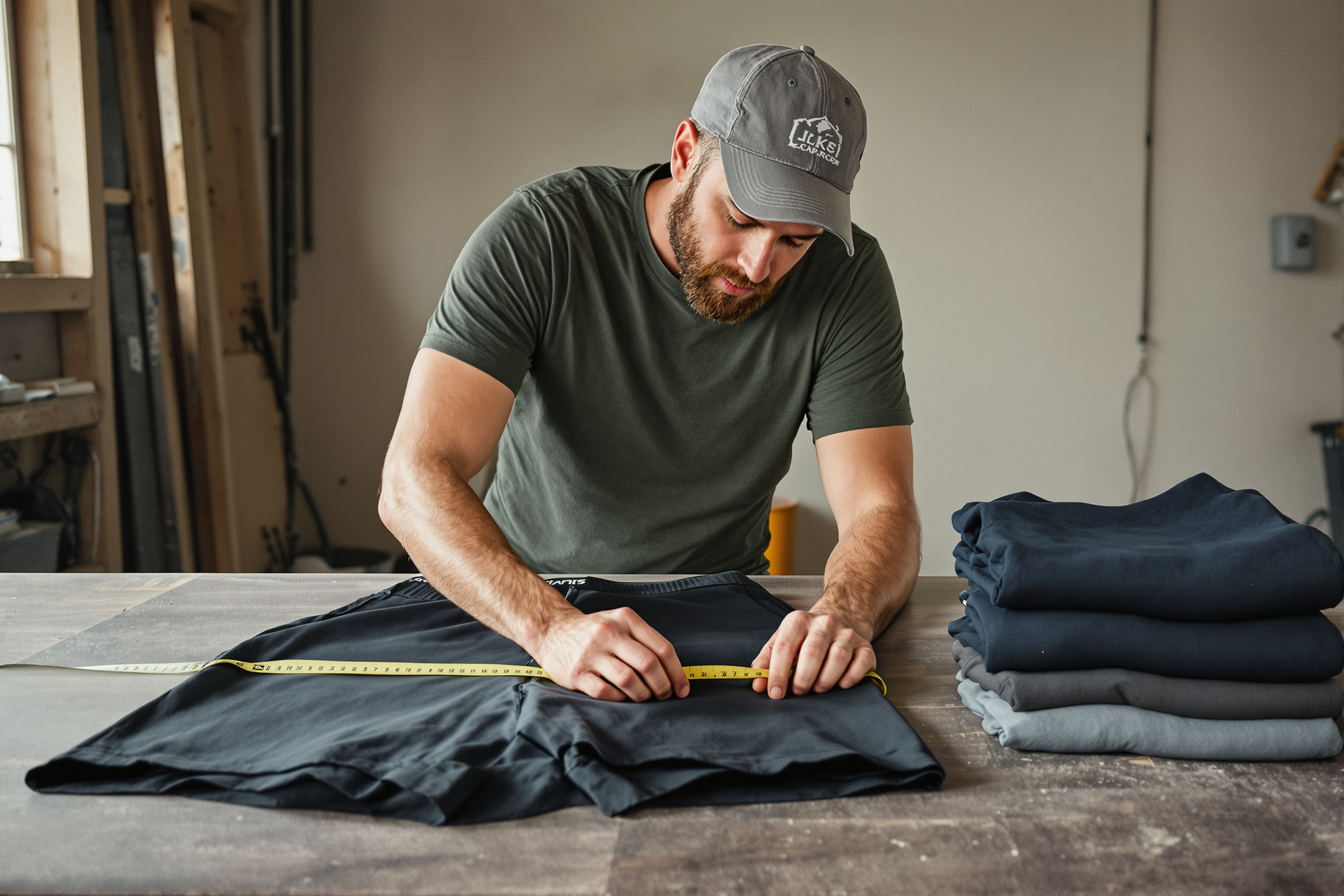 Lab inspection of fabric and waistband closure
